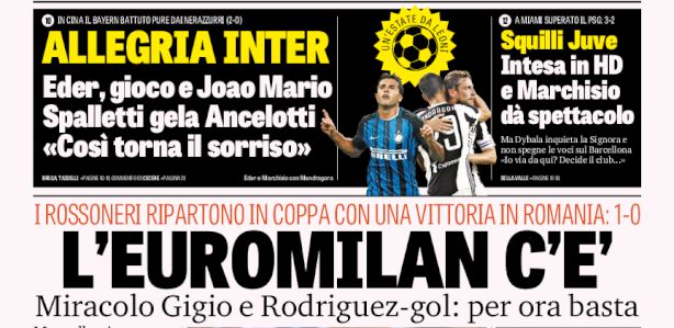 rassegna stampa 28 luglio 2017
