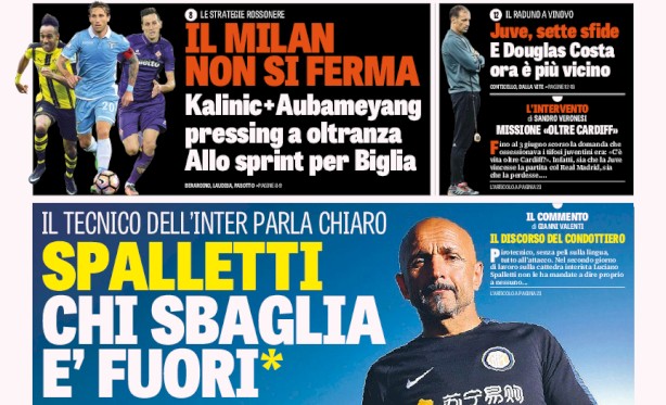 Rassegna stampa: prime pagine Gazzetta, Corriere e Tuttosport di sabato 8 luglio 2017