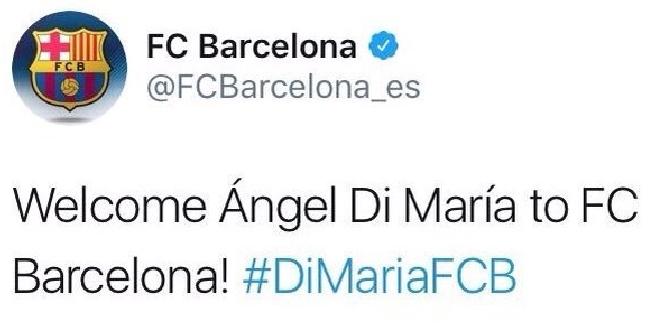 &#8220;Di Maria è del Barcellona&#8221;, ma è un fake