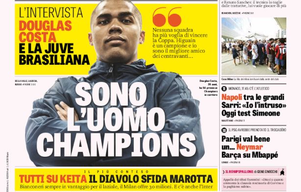 Rassegna stampa: prime pagine Gazzetta, Corriere e Tuttosport di martedì 1 agosto 2017