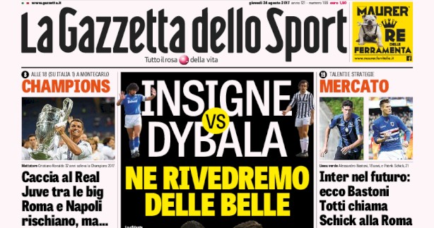 rassegna stampa 24 agosto 2017