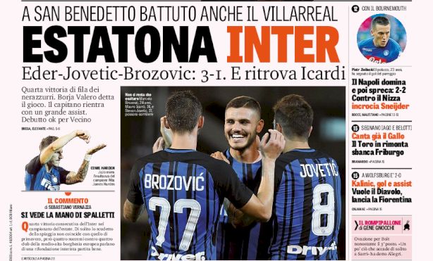 Rassegna stampa: prime pagine Gazzetta, Corriere e Tuttosport di lunedì 7 agosto 2017