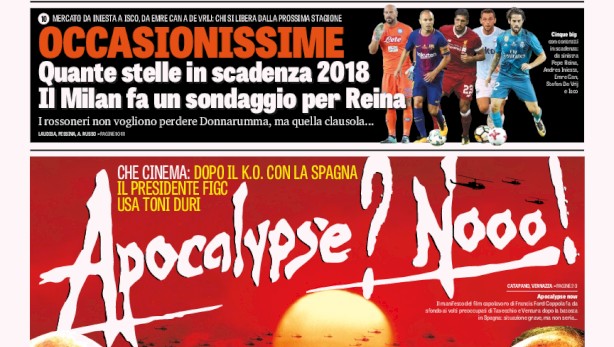 Rassegna stampa: prime pagine Gazzetta, Corriere e Tuttosport di giovedì 17 agosto 2017