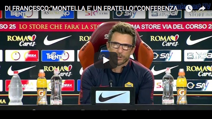 Roma, Di Francesco: &#8220;Col Milan gara decisiva. Montella è un fratello per me&#8221;