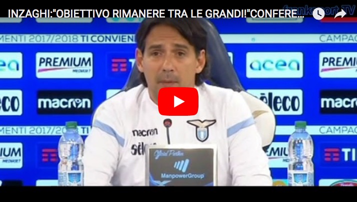 Lazio, Simone Inzaghi prima del Sassuolo: “Vogliamo restare in alto”
