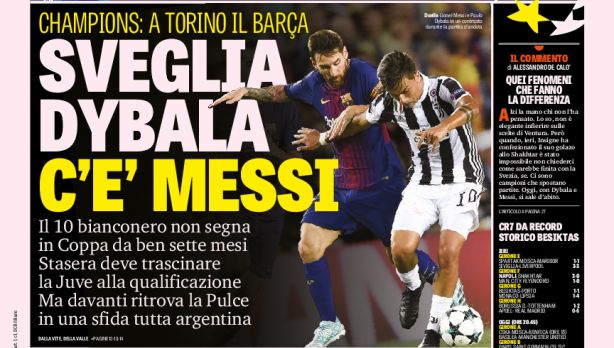 Rassegna stampa: prime pagine Gazzetta, Corsport e Tuttosport di mercoledì 22 novembre 2017