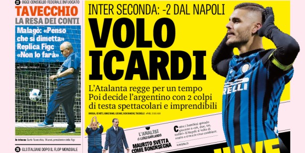 Rassegna stampa: prime pagine Gazzetta, Corriere e Tuttosport di lunedì 20 novembre 2017