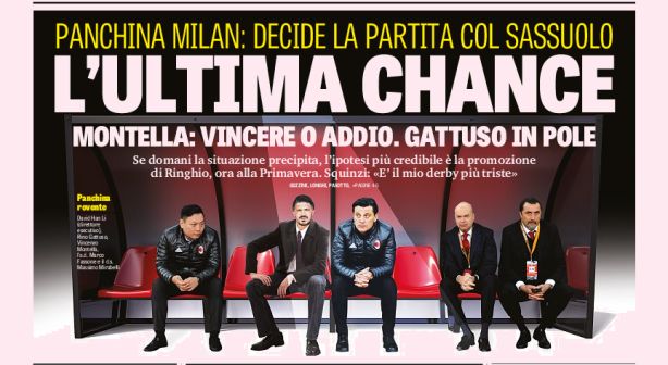 Rassegna stampa: prime pagine Gazzetta, Corriere e Tuttosport di sabato 4 novembre 2017