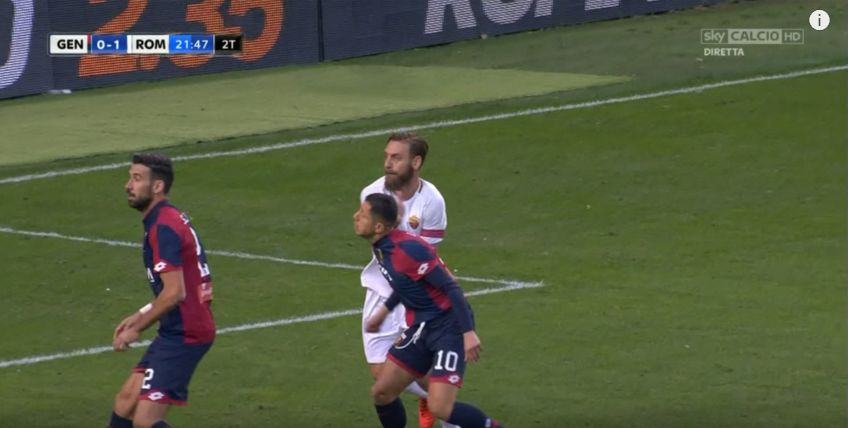 Genoa-Roma 1-1: lo schiaffo di De Rossi a Lapadula [VIDEO]