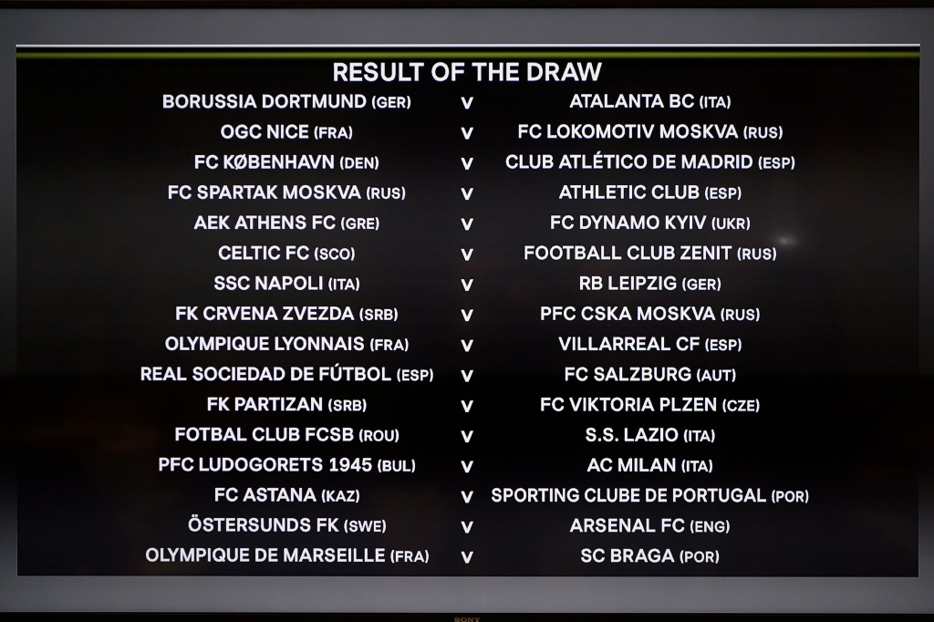 Europa League, il sorteggio dei sedicesimi di finale per Milan, Lazio, Atalanta e Napoli