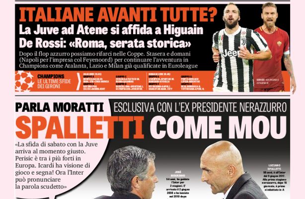 Rassegna stampa: prime pagine Gazzetta, Corsport e Tuttosport di martedì 5 dicembre 2017