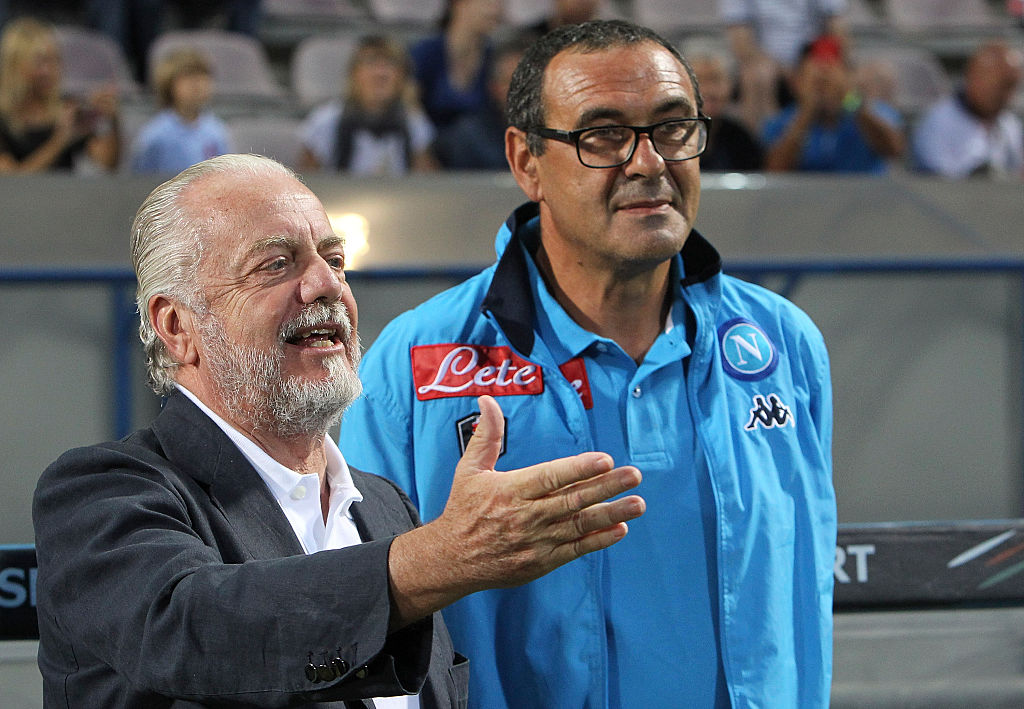 Napoli, De Laurentiis ha salutato Sarri con un tweet