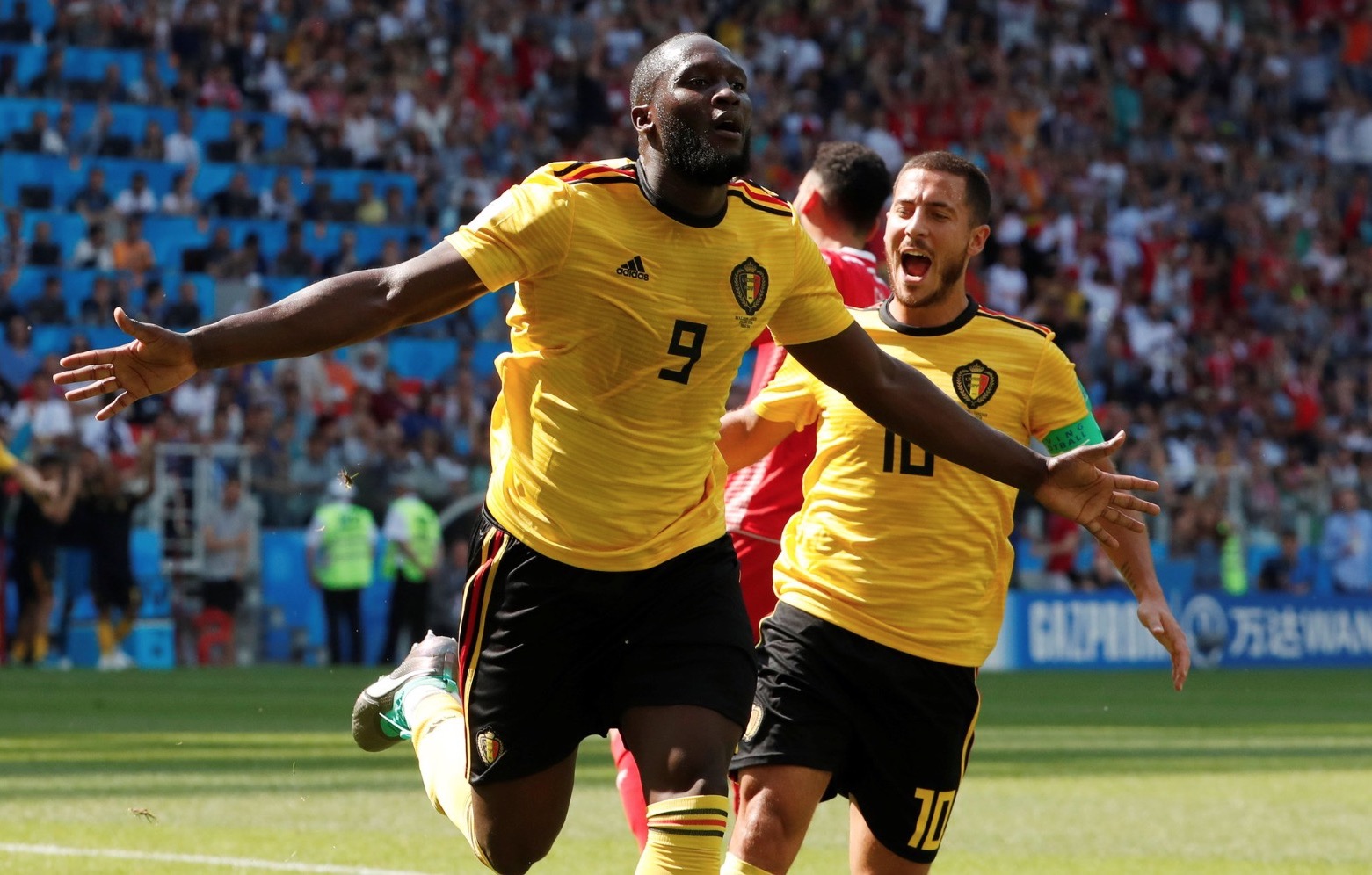Belgio - Tunisia, gol di Lukaku