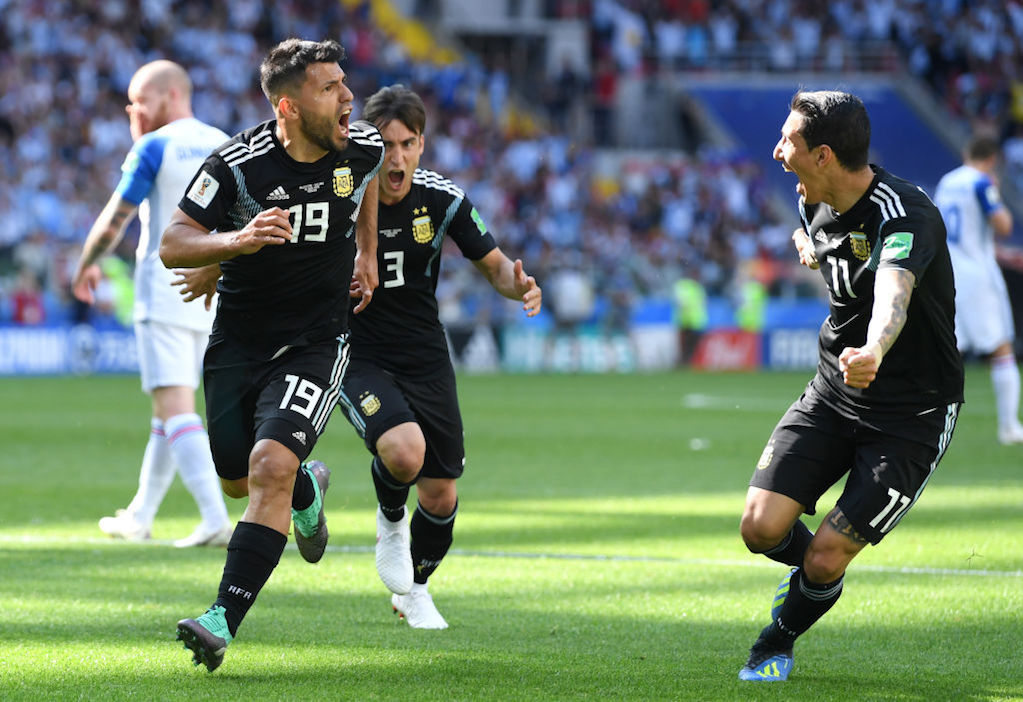 Gol di Aguero in Argentina-Islanda