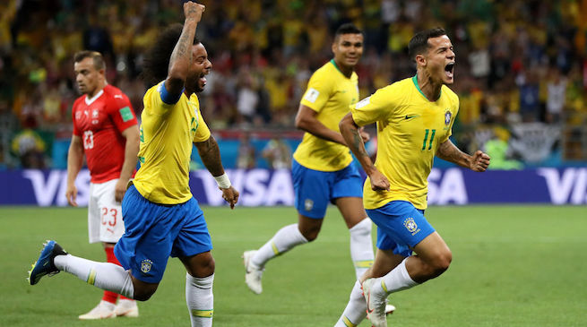 Gol di Coutinho in Brasile-Svizzera Video