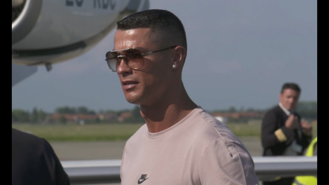 Cristiano Ronaldo touches down in Turin ahead of Juventus visit!