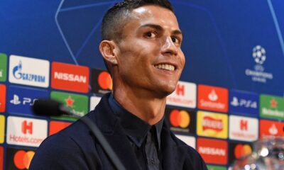 Cristiano Ronaldo in conferenza stampa a Manchester