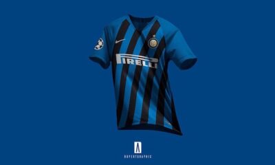 Maglie Inter con strisce diagonali