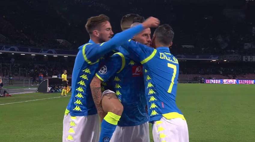 Napoli-Stella Rossa 3-1: video gol di Hamsik e Mertens (doppietta)