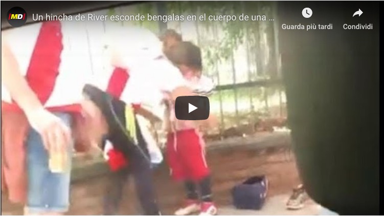 River-Boca: arrestata la madre che ha nascosto i bengala addosso alla figlia (Video)
