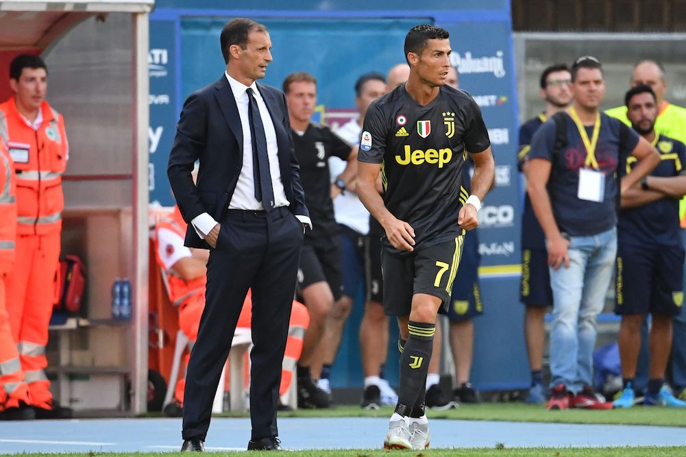 Juve, Allegri: &#8220;Ronaldo in panchina contro l&#8217;Atalanta. Deve essere al top a marzo&#8221;