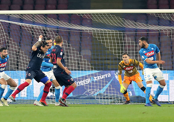 Napoli-Bologna 2-2, gol di Danilo