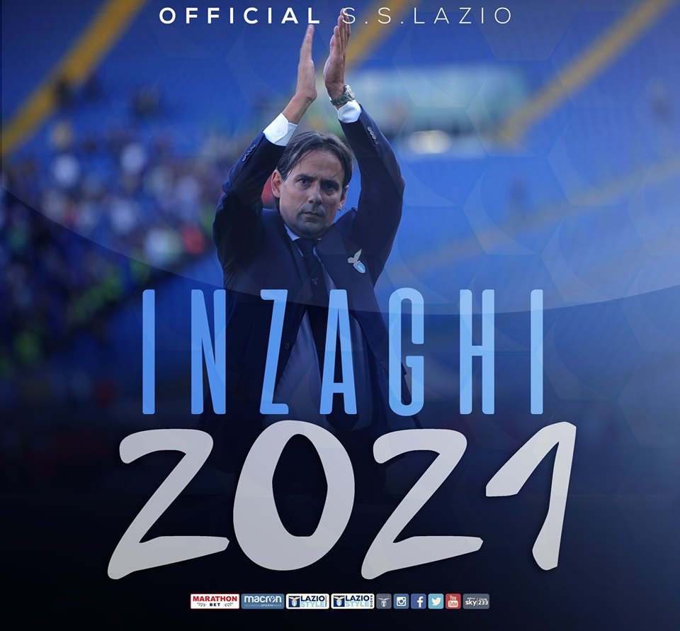 Inzaghi rinnova con la Lazio fino al 2021