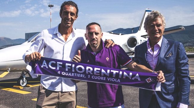 Franck Ribery è arrivato alla Fiorentina