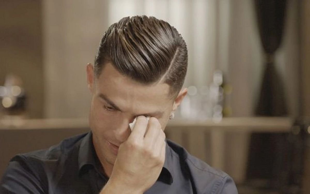 ronaldo lacrime papà
