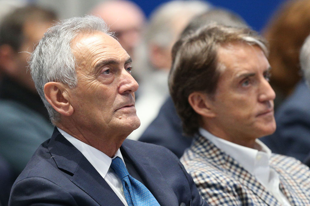 Gabriele Gravina e Roberto Mancini