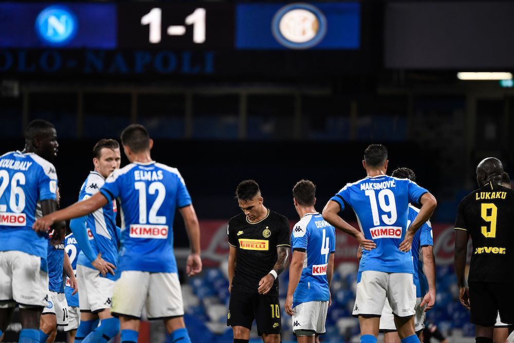 Napoli-Inter 1-1 semifinale ritorno di Coppa Italia