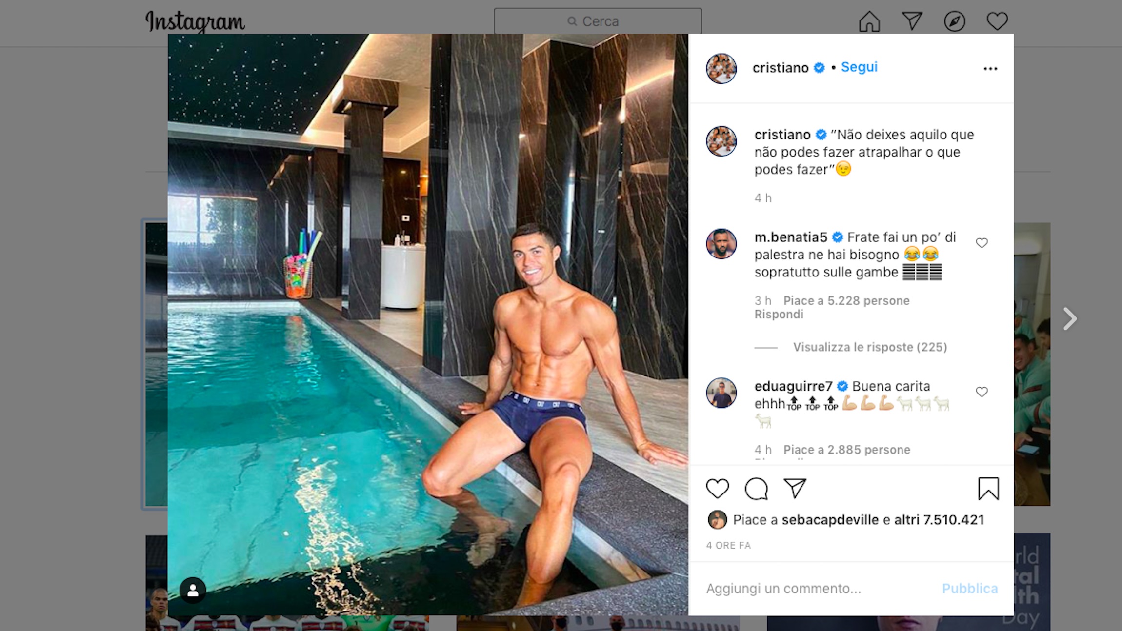Cristiano Ronaldo, foto e live polemici su Instagram: “Dire che non ho rispettato il protocollo è una bugia”