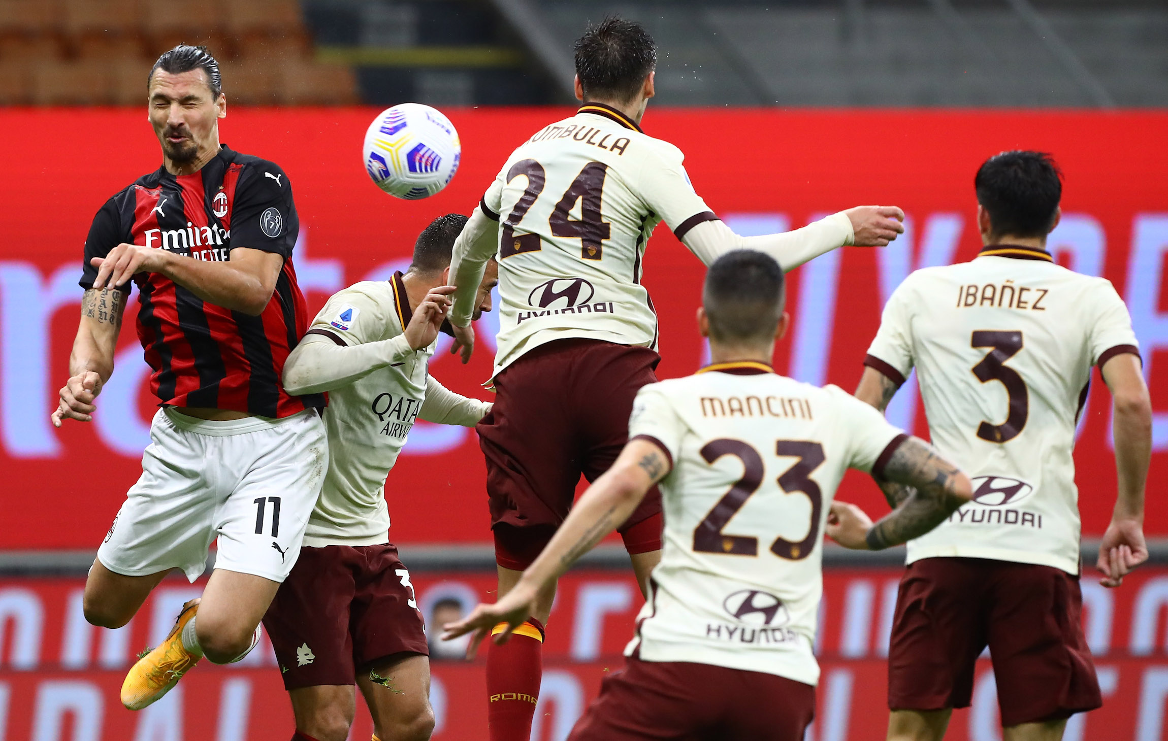 Milan-Roma 3-3 lunedì 26 ottobre 2020 Serie A