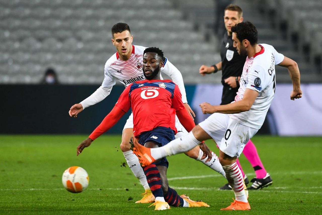 lille-milan 1-1 europa league 2020-2021