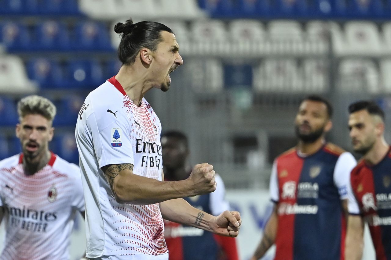 Cagliari-Milan 0-2: doppietta di Ibrahimovic, rossoneri a +3 sull&#8217;Inter