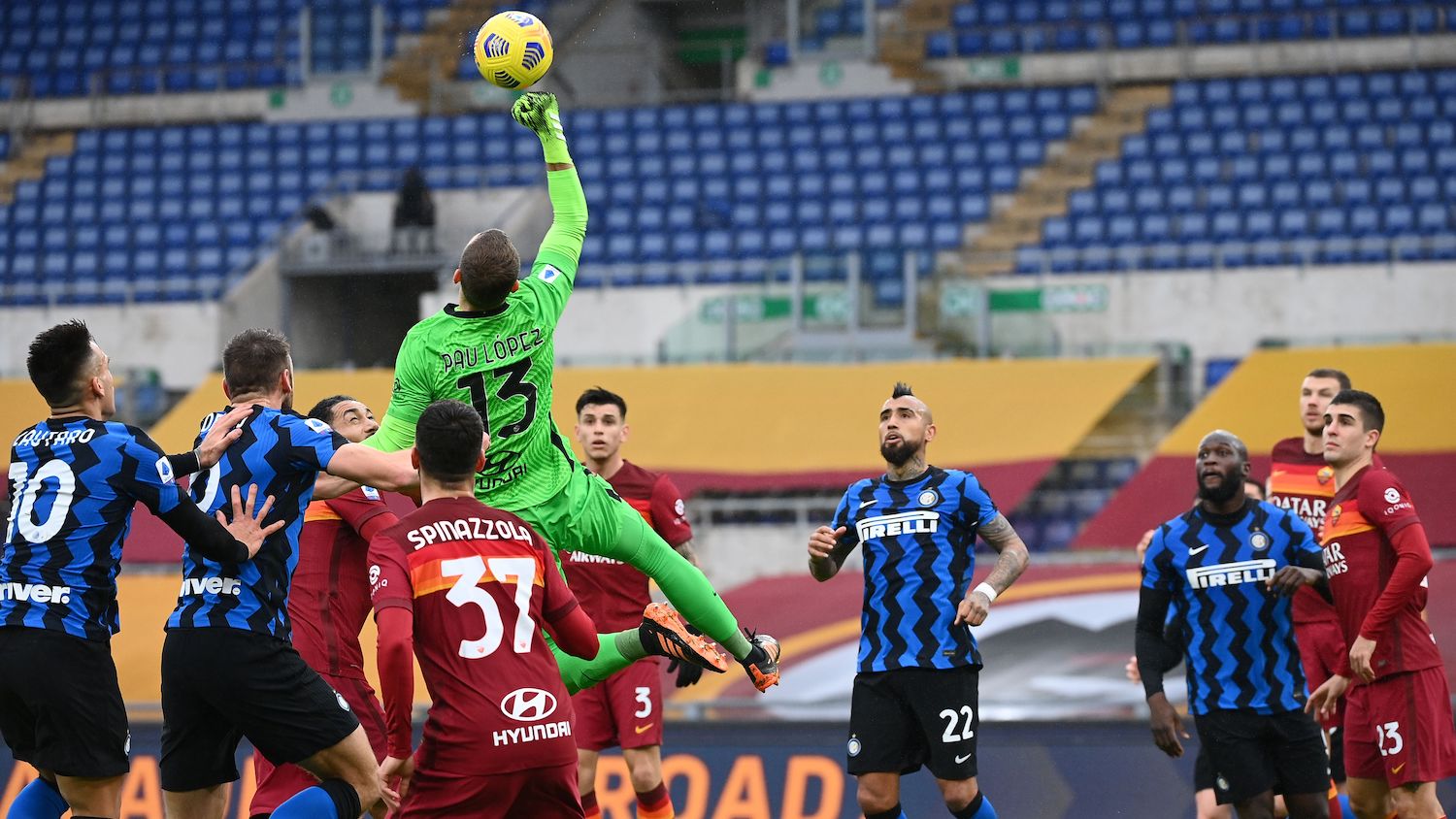 Roma-Inter 2-2. La fotogallery del 20 gennaio 2021