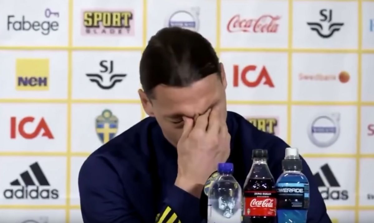 ibrahimovic piange conferenza stampa video