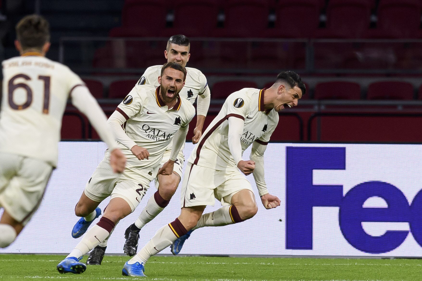 Europa League, blitz della Roma in Olanda: 2-1 all&#8217;Ajax