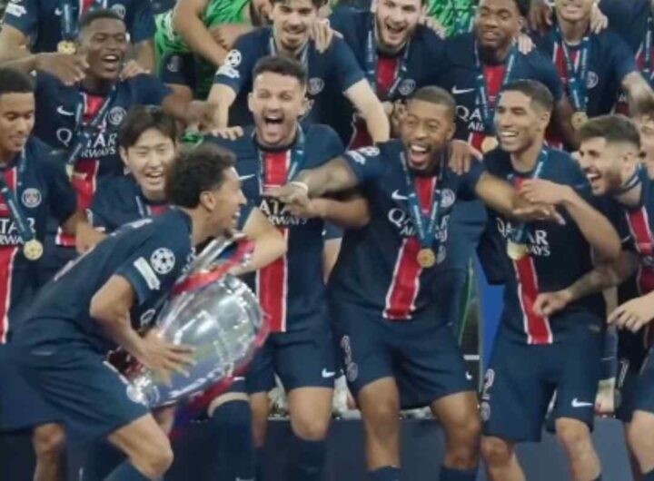 PSG festeggia con la Champions