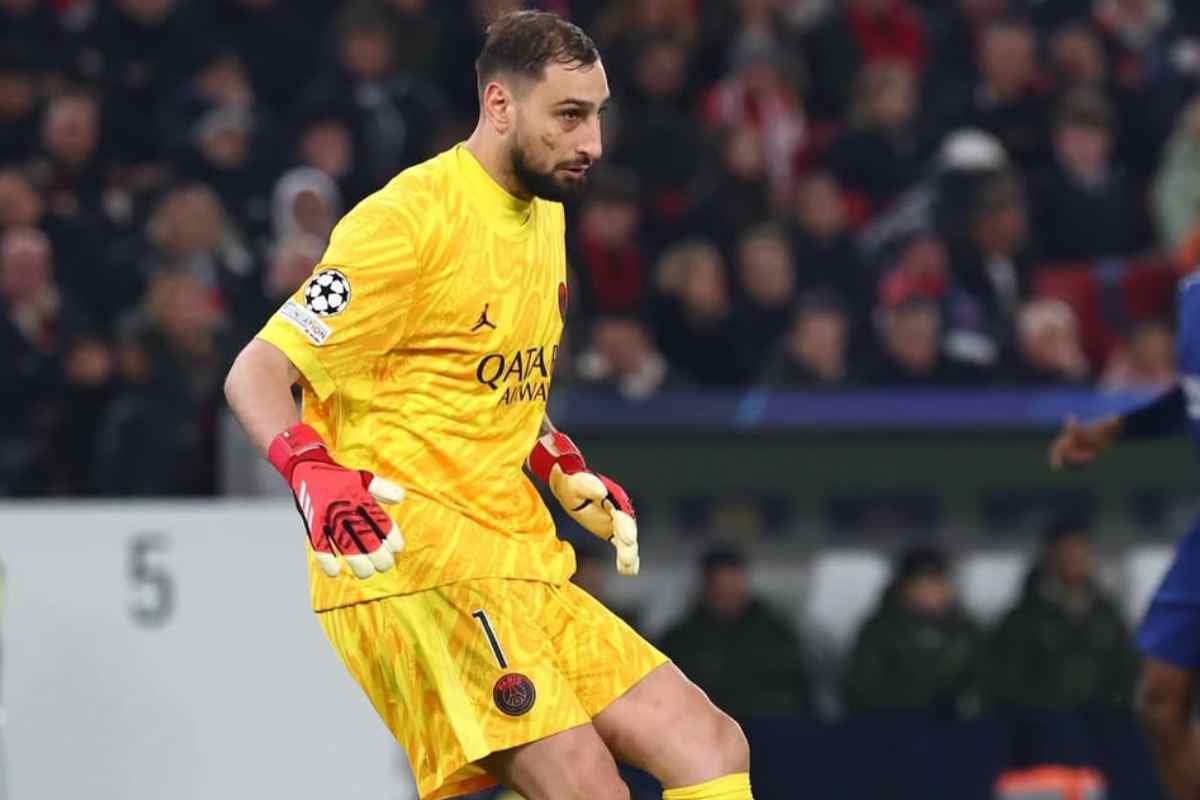 Gigio Donnarumma in campo con il PSG