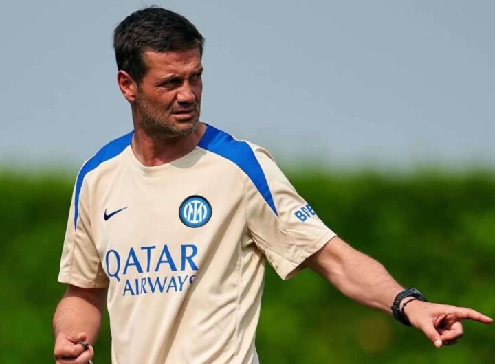 Chivu durante un allenamento