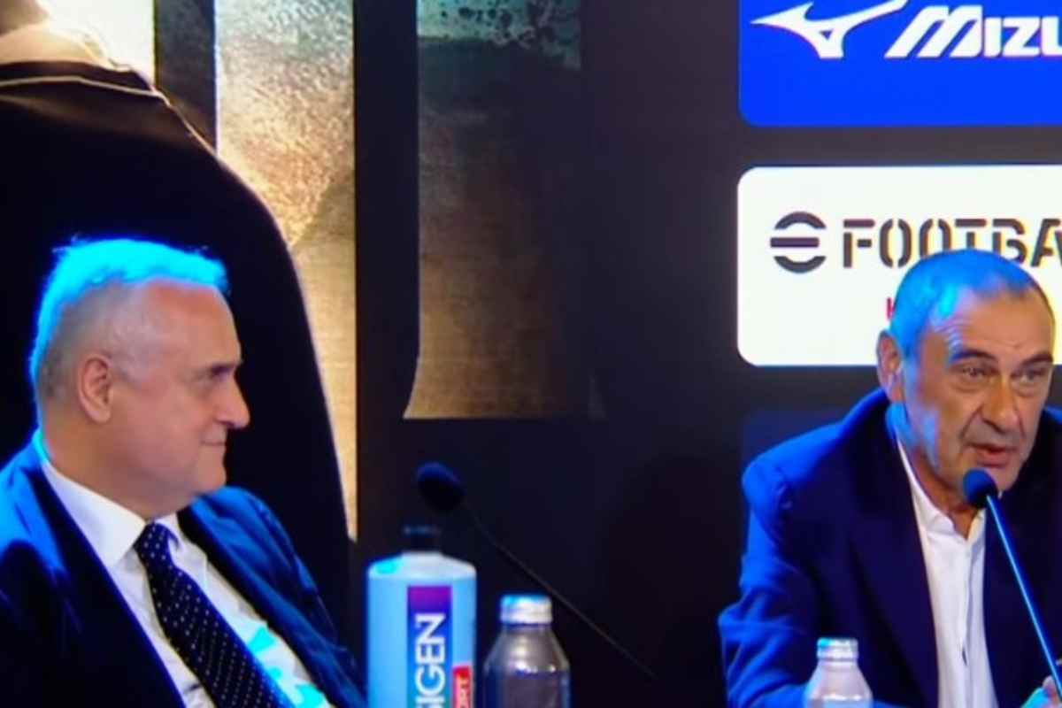Claudio Lotito e Maurizio Sarri
