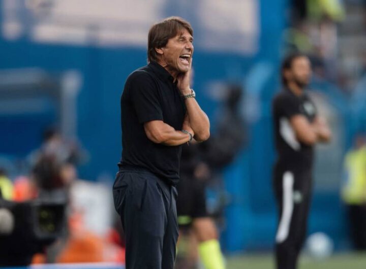 Conte durante Sassuolo-Napoli