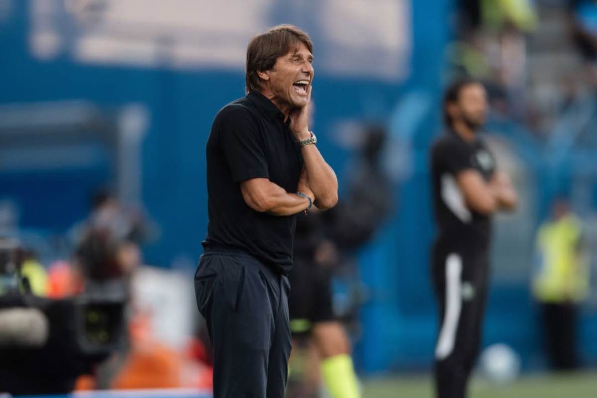 Conte durante Sassuolo-Napoli