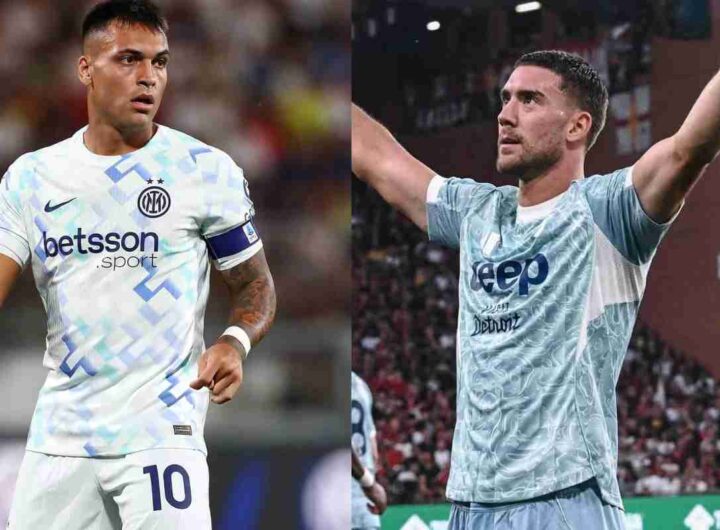 Lautaro Martinez e Dusan Vlahovic