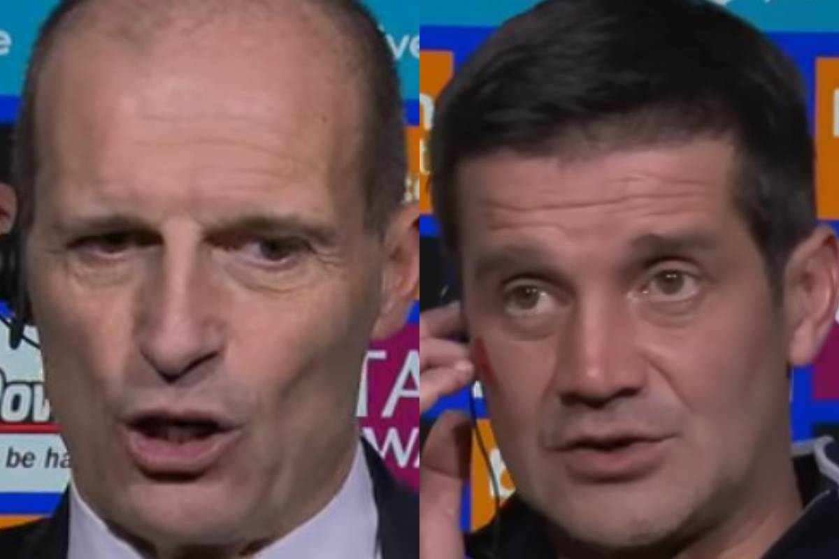 Max Allegri e Cristian Chivu in primo piano