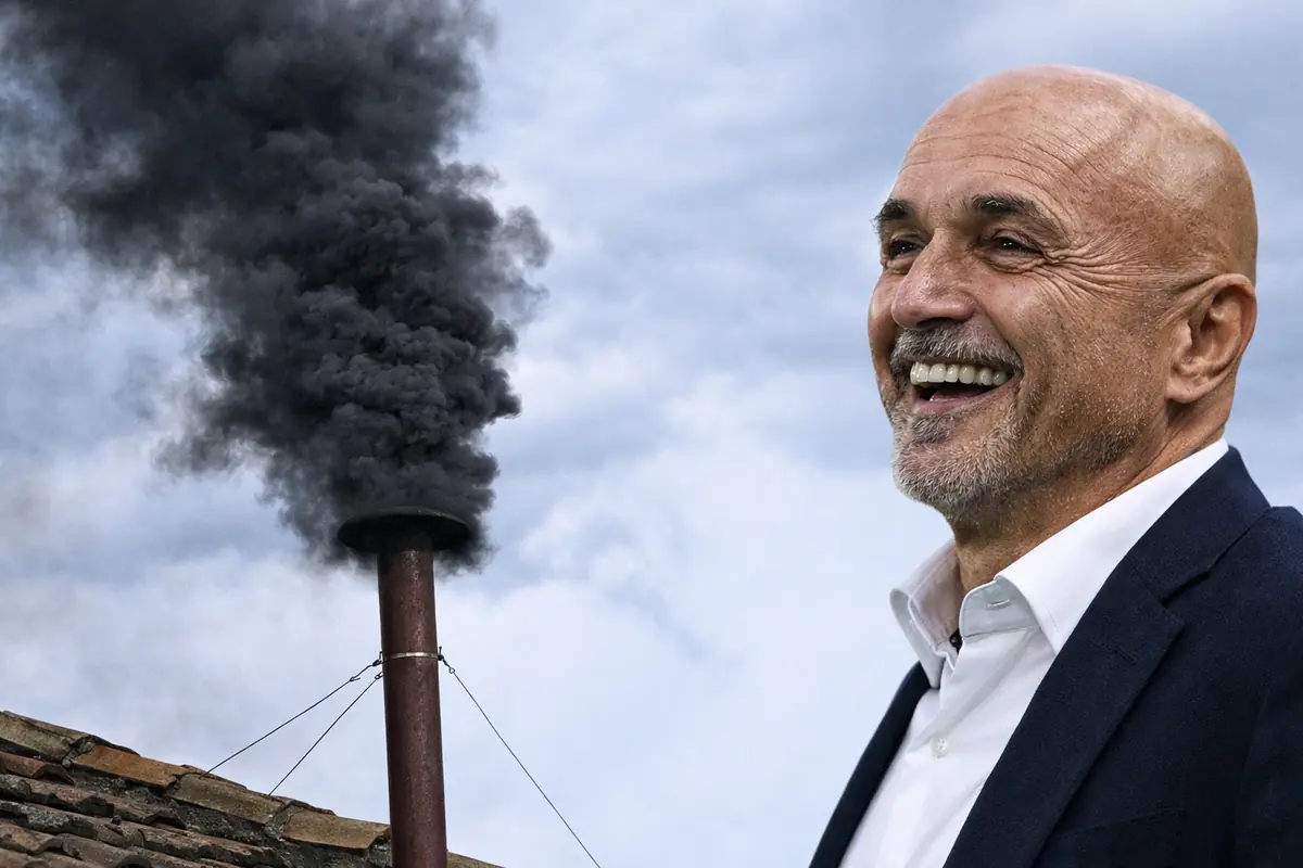 Fumata nera, Spalletti sorridente