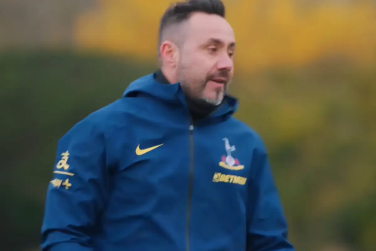 De Zerbi durante il primo allenamento col Tottenham