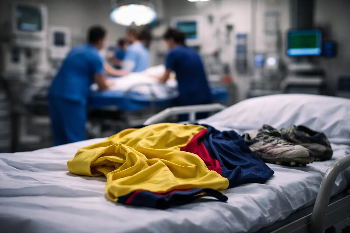 Calciatore ricoverato in ospedale